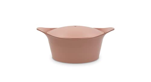 Cookut, Mi bonita olla rosa con mango de cerámica blanco y dorado 4,5 l - 24 cm