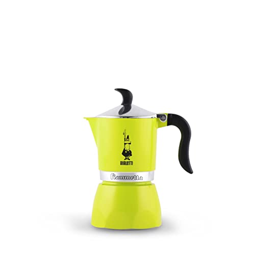 Bialetti FIAMMETTA 3 Cups Lime Cafeteras para Espresso, No Aplica, Multicolor, 3 Tazas