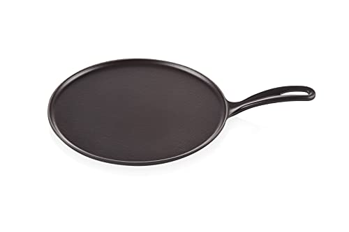 Le Creuset Crepera pequeña de hierro fundido, Apto para todas las fuentes de calor, incluso inducción, Negro Mate, 27 cm, 20136270000460