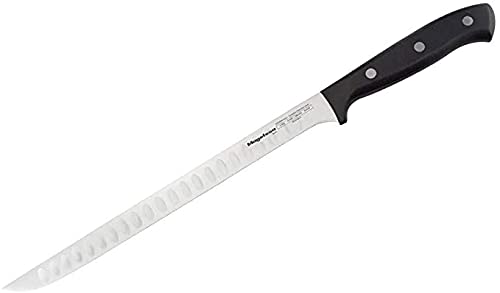 MAGEFESA ® Filo Cuchillo de Cocina Jamonero, Hoja Fabricada integramente en Acero Inoxidable, línea Profesional con Filo de Corte de máxima precisión, Mango ergonómico remachado, facil Limpieza