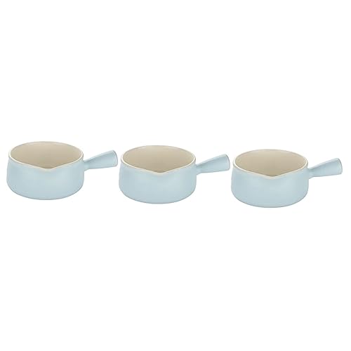 Angoily 3 Uds Calentador De Café Cebolla Francesa Mini Sartén En Miniatura Cacerola Esmaltada Pequeña Cacerola De Leche Antiadherente Olla De Cocina Cacerola De Leche Olla Para Derretir