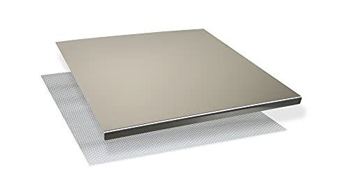 INOXLM - Tabla de cortar para amasar encimera de acero inoxidable, varios tamaños para cocina para bar y restaurante para amasar 40 x 44 cm, modelo Gemelos