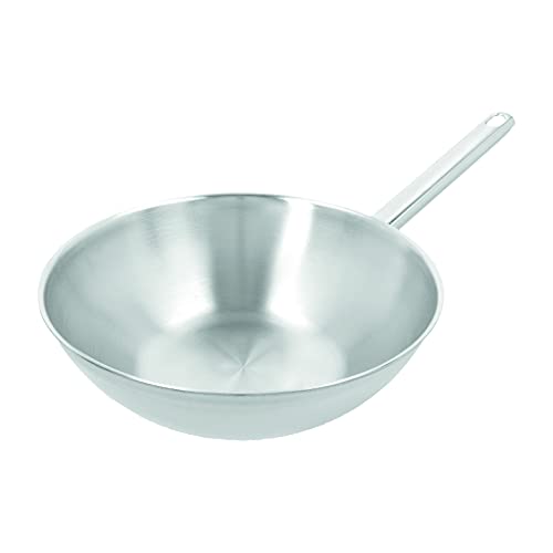 Demeyere Sartén Wok Senses – Wok de Acero Inoxidable. Adecuada para todas las Fuentes de Calor – Inducción Incluida. Conductividad Térmica Rápida y Adecuada para Horno – 30 Años de Garantía. Ø 26 cm