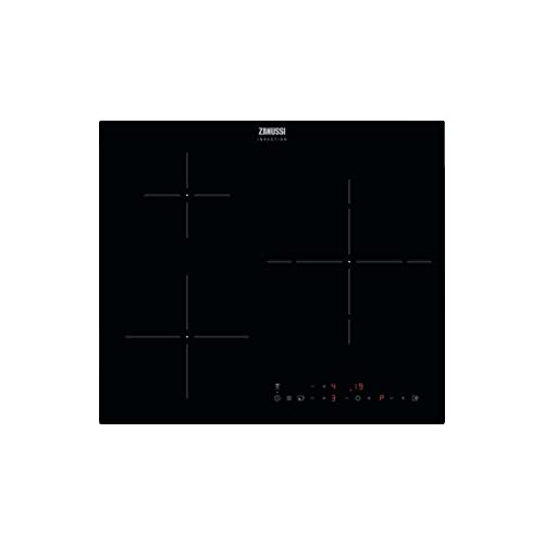 Zanussi ZITX633K Placa inducción, 3 zonas, Temporizador, Calentamiento automático, Avisador de minutos, Bloqueo seguridad, Avisador acústico, Control táctil, Sin Marco, Negro, 60 cm