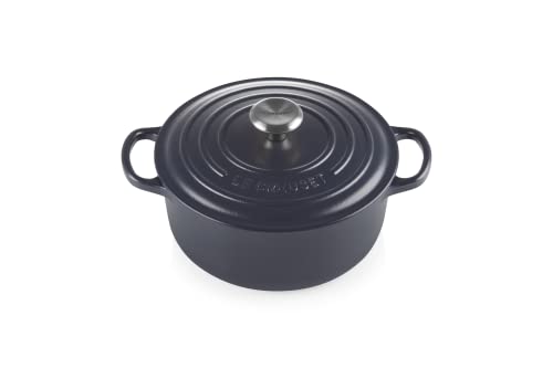 Le Creuset Cocotte redonda de hierro fundido, 20 cm, 2, 4 L, Todas Las Fuentes de Calor incluso inducción, Navy, 21177205214430