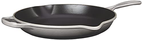 LE CREUSET Sartén de hierro fundido esmaltado con mango de hierro fundido, 11.75 pulgadas (2-3/8 cuartos de galón), ostra