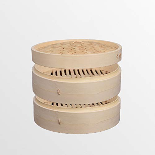 Minmi Vaporizador de bambú Hecho a Mano,hogar de bambú Xiaolongbao,pequeño vaporizador de Rejilla,vaporizador de bambú para profundizar el Vapor,Bollos al Vapor y Rejilla para Bollos al Vapor