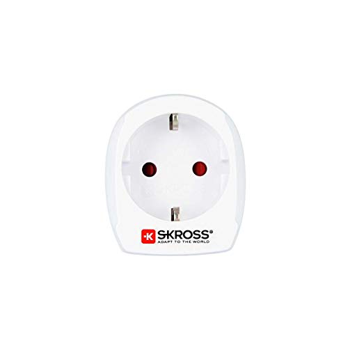 Skross 1.500209-E adaptador de enchufe eléctrico Tipo I (AU) Tipo C (Europlug) Blanco - Adaptador para enchufe (Tipo I (AU), Tipo C (Europlug), 100 - 250 V, 10 A, Blanco, 2, 3)