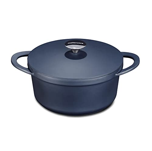 Mellerware - Olla Alta de Aluminio Fundido Cuking! 20cm | Full Induction | Cacerola Resistente Antiadherente | Apta para todo tipo de cocinas: Inducción, Horno | Libre PFOA y PTFE | Azul