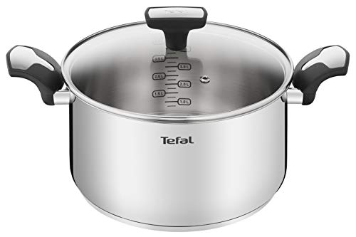 Tefal Emotion E3014604 - Olla (24 cm, 5 L, acero inoxidable)