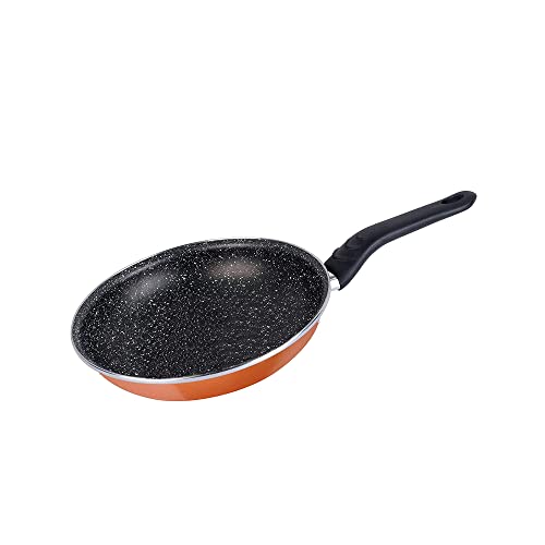 MAGEFESA Copper - Sartén 18cm de acero vitrificado exterior color cobre. Antiadherente bicapa reforzado efecto piedra, apta para todo tipo de cocinas, especial inducción. 50% de ahorro energético.