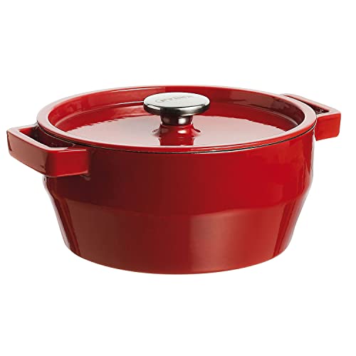 Pyrex Slow Cook - Cacerola De Hierro Fundido Redonda,24 Cm, 3,6 L, Todos Los Fuegos