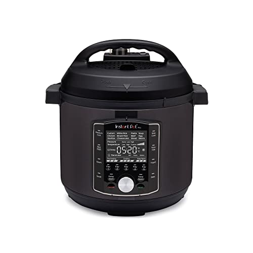 Instant Pot Pro Olla Eléctrica Multifunción 10 en 1, Olla Presión, Cocción Lenta, Arrocera, Vaporera, Yogurtera, Sartén para Saltear, Esterilizador y Al vapor – Acero Inoxidable, 1200 W – 5,7 L, Negro