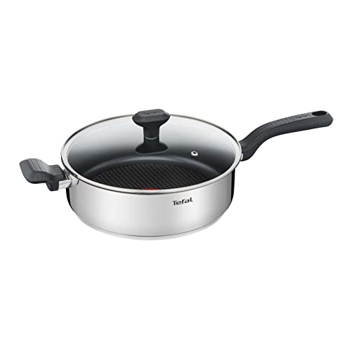 Tefal Comfort MAX - Cacerola (con Tapa, Acero Inoxidable), Plata, 26 cm