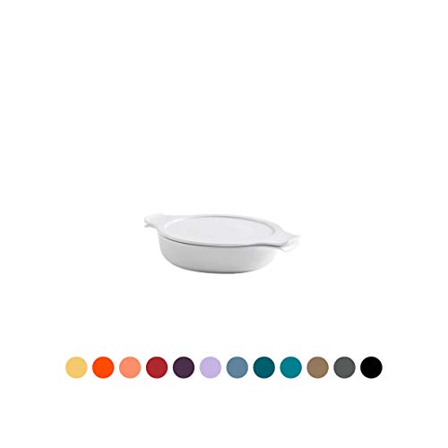 Eschenbach Porcelana 49247992239347 Cook y Serve – Cuenco con Tapa 0, 30 L/16 cm – Olla de Porcelana, Color Naranja, 21.2 x 6.2 x 15.8 cm