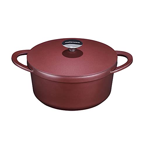 Mellerware - Olla Alta de Aluminio Fundido Cuking! 20cm | Full Induction | Cacerola Resistente Antiadherente | Apta para todo tipo de cocinas: Inducción, Horno | Libre PFOA y PTFE | Red