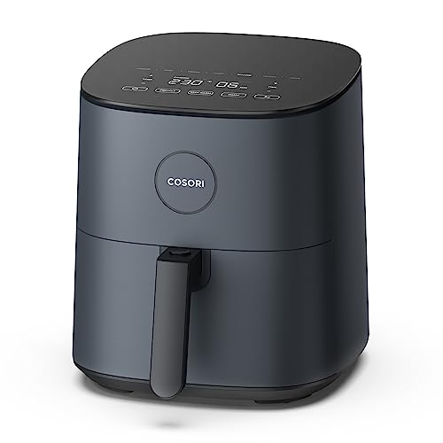 COSORI Freidora sin Aceite 4.7 L, Air Fryer Caliente, Temperatura Regulable 75-230 °C, Freidora Aire Silenciosa con Recetas en Español, 9 Modos, Pantalla LED Táctil, Gris, L501