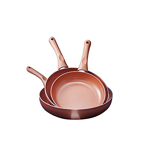 HOUSEWARE JPWonline-Juego de Sarténes de 5pcs Revestimiento Cerámico de Cobre, 20, 24 y 28