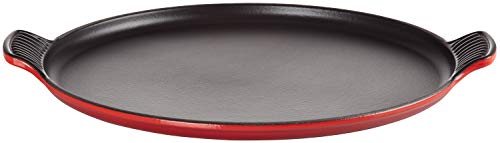 Le Creuset 20082320600460 - Plato Redondo Liso Grande, 4 Personas, diámetro de 32 cm, Color Cereza