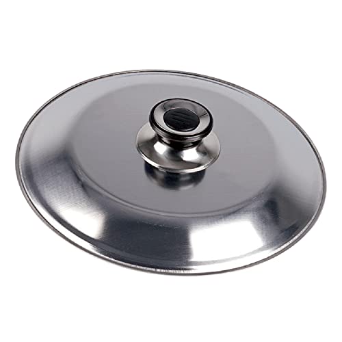 Tradineur - Tapa giratortillas de acero inoxidable, diámetro 28 cm, plato volteatortillas para sartén para dar la vuelta fácilmente a la tortilla, cocina, apto para lavavajillas