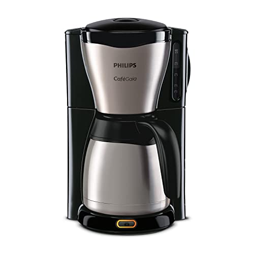 Philips Cafetera - Jarra Térmica 1.2L, hasta 15 Tazas, Acero Inox, Plateado/Negro (HD7546/20)