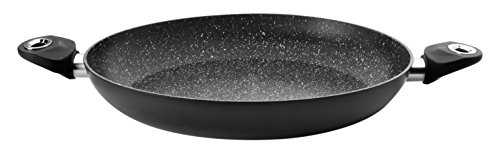 IBILI 440930 Plato de Paella Natura Hierro Fundido Negro, forja, Negro, 30 x 46 x 5 cm