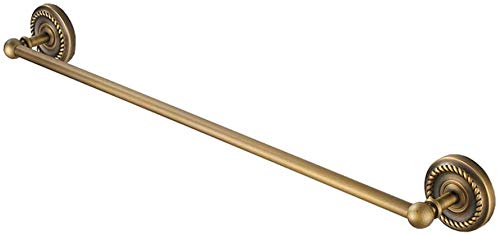 Towel Bar Towel Holder Towel Rack Towel Shelf All Bronze Single Rod Extended Continental Vintage Pendant Punching (Color : Gold Size : 60 * 9cm) (Gold 60 * 9cm)