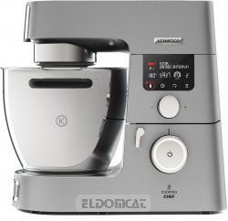 Kenwood Cooking Chef KCC9060S - Robot de Cocina por Inducción (20 - 180º), 1500W, Pantalla LCD, Bol de 6.7L, Incluye Batidora de Vaso ThermoResist, Procesador de Alimentos y Accesorios Inox Premium
