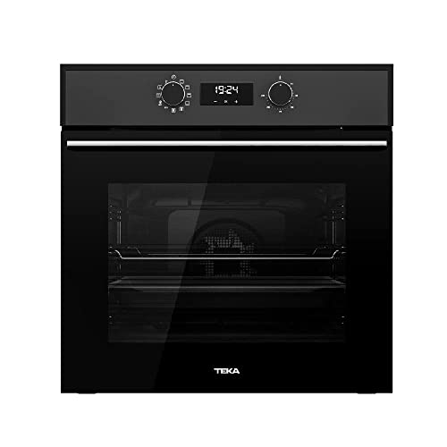 Teka HSB 620P - Horno Pirolítico Multifunción de 60 cm, Sistema de Limpieza DualClean, Touch Control, Calentamiento Rápido, Puerta Tres Cristales, Color Negro