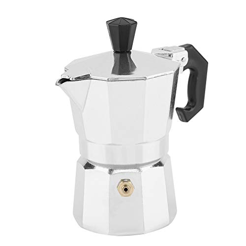 Cafetera Italiana, Cafetera Express Moka, Icónica Cafetera Italiana para Espresso, 50 ml Aluminio Tipo Italiano Moka Olla, Espresso de Estufa Olla, Apta para Todas Excepto Las Placas de inducción