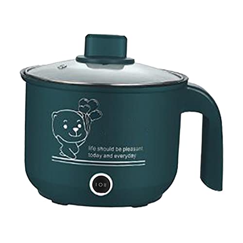 SM SunniMix Olla eléctrica para arroz eléctrica, antiadherente, para el hogar, multiusos, 2 engranajes, Ramen, electrodomésticos de cocina para freír huevos de, VERDE