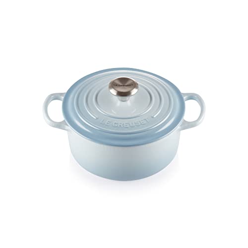 Le Creuset Cocotte redonda de hierro fundido, 24 cm, 4, 2 L, Todas Las Fuentes de Calor incluso inducción, Coastal Blue, 21177244202430