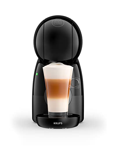 Krups Nescafé Dolce Gusto Piccolo XS KP1A3B - Cafetera cápsulas de 15 bares de presión y 1500 W potencia, depósito de 0.8 L, monodosis multibebidas frías y calientes, manual, compacta, negro y gris