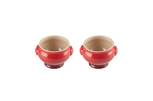 Le Creuset Set de 2 soperas de cerámica de gres, Cereza, 91017511060000