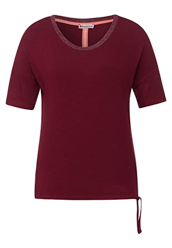 Street One A318014 Camiseta de Hilo Flameado, Copper Red, 46 para Mujer