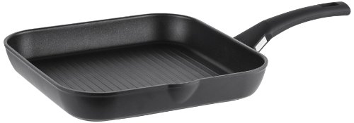 Berndes Balance Induction - Grill Parrilla de aluminio con superficie antiadherente para inducción (28x28 cm), color negro