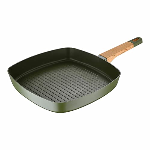 San Ignacio Sarten asador 28cm aluminio prensado, apta inducción, Green Earth, Q3774