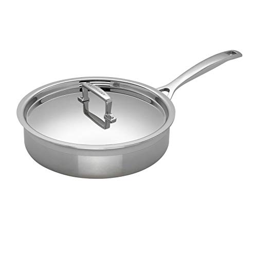 Le Creuset 3-Ply Stainless Steel Sauté Pan with Lid - 24 cm, 96202124001000