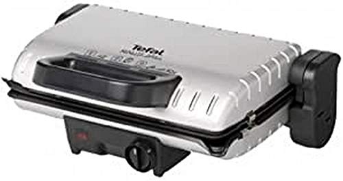 Tefal Minute Grill GC2050 Parilla Eléctrica, 1600 W, Acero Inoxidable, Negro Plateado