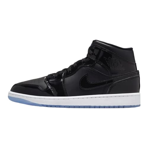 Nike Jordan Jordan 1 Mid 554724 660 - Bra inversa para hombre, color rojo y negro, Negro/Concord Oscuro Blanco, 41 EU