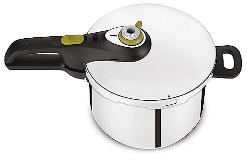 Tefal Olla Express Secure 5 Neo 4 L - Sin cestillo, con 5 Sistemas Seguridad, 2 Modos de Cocción, Indicador de Presión, Cierre y Apertura Fácil, Acero Inoxidable