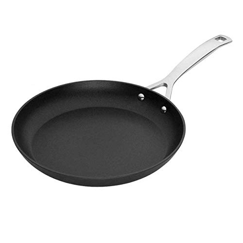 Le Creuset Sartén baja de aluminio antiadherente, diametro 22 cm, Libre de PFOA, Para todas las fuentes de calor, incluye la inducción, Antracita, Plateado