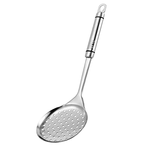 Baroni Home Utensilios de cocina para uso diario, Cucharón de acero inoxidable, cuchara de sopa y sopa, 31,5 x 11 cm