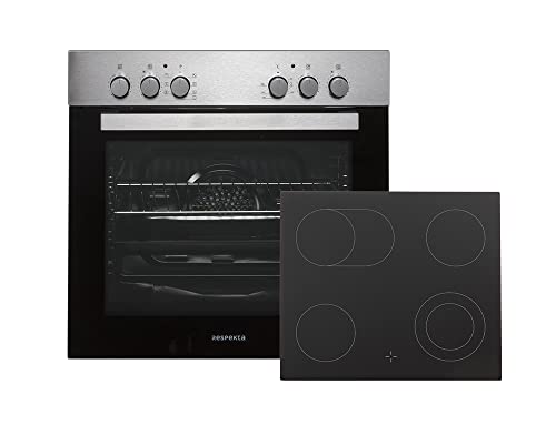 Respekta conjunto de cocina empotrado/Horno empotrado de 60 L con placa vitrocerámica/Placa de cocción sin marco/Clase de eficiencia energética A / HS2200-33/2 piezas