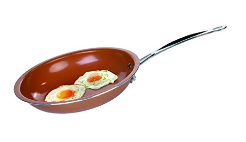 UNIWARE Copper Master - Sartén antiadherente con borde ancho, apta para horno, inducción, color dorado y negro (7.9 pulgadas, 9.5 pulgadas, 11 pulgadas) (9.5 pulgadas, dorado)