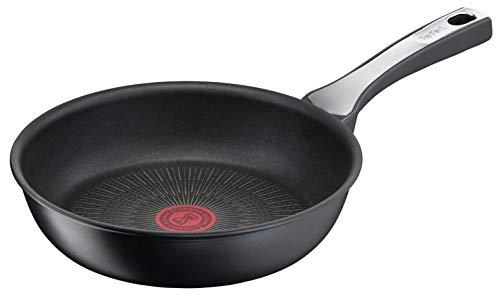 Tefal Unlimited On Sartén 22 cm con revestimiento ultra resistente, thermo-signal, apta para gas, vitrocerámica, eléctricas e inducción, apto para horno hasta 175º, forma profunda