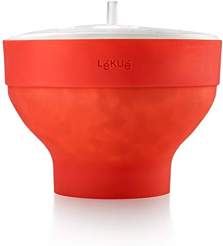 Lékué Recipiente para cocinar Palomitas, Rojo, Standard