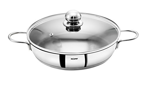 Kopf 125495 Sartén de servir Josie, 28 cm, altura 6 cm, incl. tapa de cristal