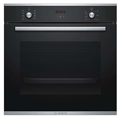 Bosch – Horno (integrado hba2340r0j acabado cristal negro con acero inoxidable de 60 cm