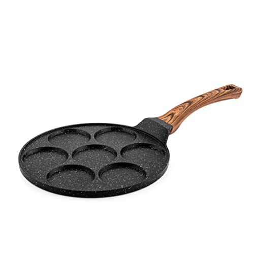 Westinghouse Sarten Pancakes - 26 cm Sarten para Tortitas - Crepera Antiadherente - Sin PFOA - Para Todo Tipo de Fuegos - Mármol Negro Edición Especial